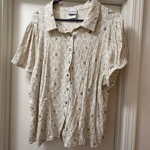 Harry Potter  Cream Patterned Women's Top